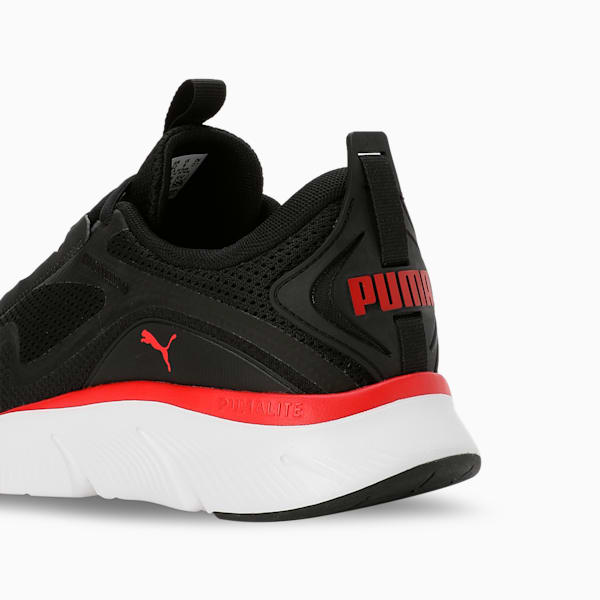 FlexFocus Lite Running Shoes, PUMA Black-For All Time Red, extralarge-IND