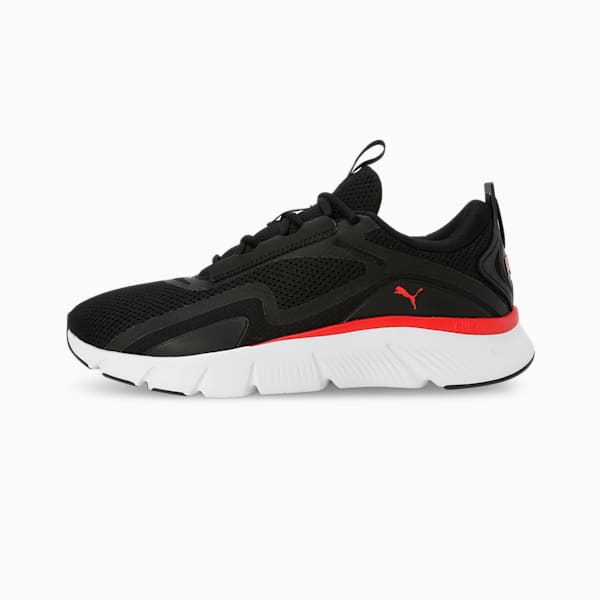 FlexFocus Lite Running Shoes, PUMA Black-For All Time Red, extralarge-IND