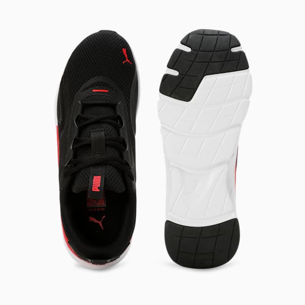 FlexFocus Lite Running Shoes, PUMA Black-For All Time Red, extralarge-IND