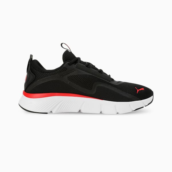 FlexFocus Lite Running Shoes, PUMA Black-For All Time Red, extralarge-IND
