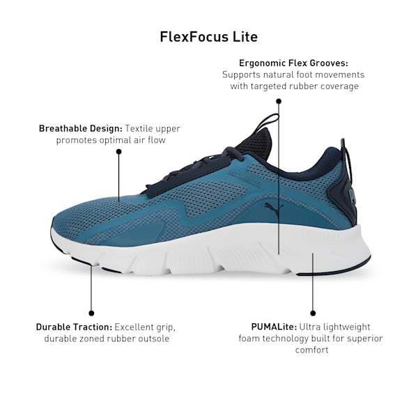 FlexFocus Lite Running Shoes, Blue Horizon-Club Navy, extralarge-IND