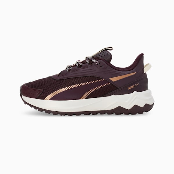 Extend Lite Trail Running Shoes, Midnight Plum-PUMA Gold, extralarge-IND