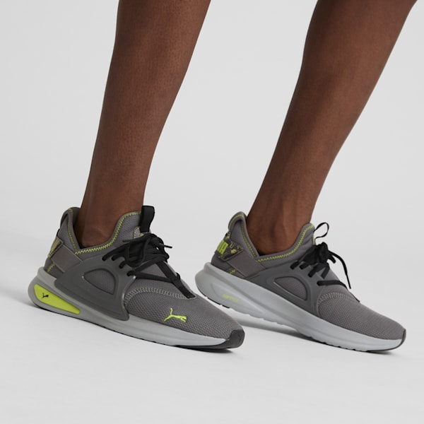 Tenis de running SOFTRIDE Enzo Evo RetroFutur, Cool Dark Gray-PUMA Black-Lime Pow, extralarge