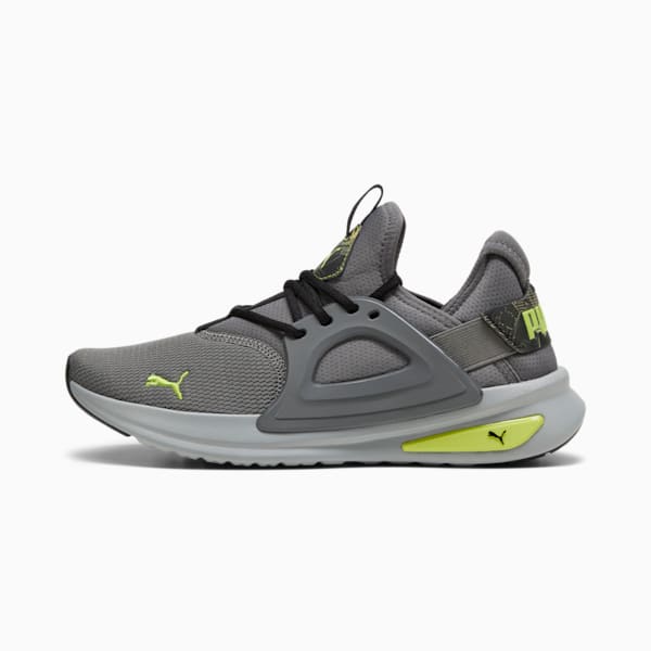 SOFTRIDE Enzo Evo RetroFutur Men's Running Shoes, Cool Dark Gray-PUMA Black-Lime Pow, extralarge