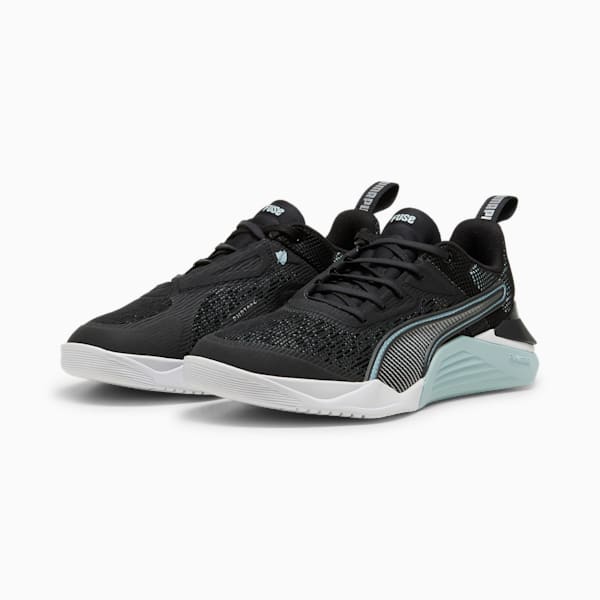 Tenis de entrenamiento para mujer Fuse 3.0, PUMA Black-Turquoise Surf, extralarge