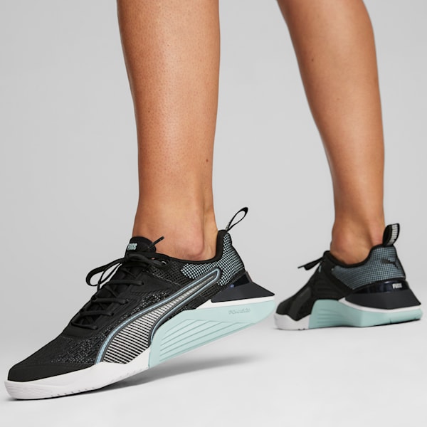 Tenis de entrenamiento para mujer Fuse 3.0, PUMA Black-Turquoise Surf, extralarge