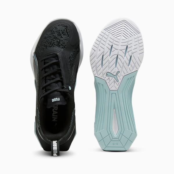 Tenis de entrenamiento para mujer Fuse 3.0, PUMA Black-Turquoise Surf, extralarge