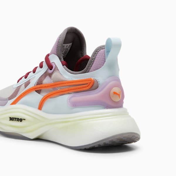 Tenis de entrenamiento para mujer PUMA x lemlem PWR NITRO™ SQD, Icy Blue-Frozen Grape-Cayenne Pepper, extralarge