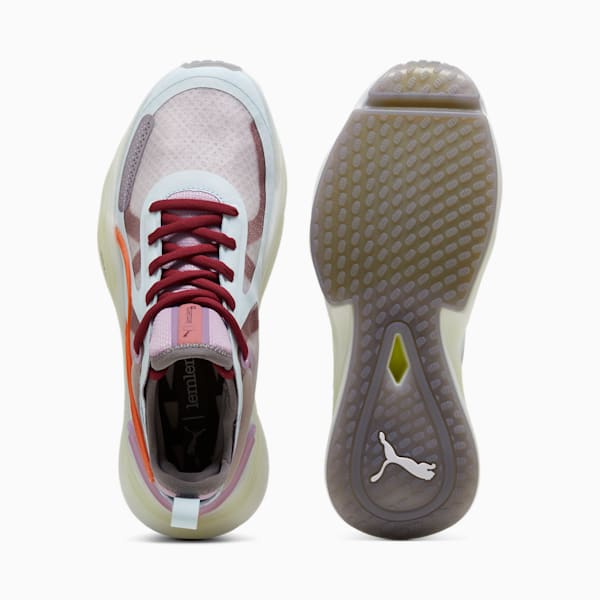 Tenis de entrenamiento para mujer PUMA x lemlem PWR NITRO™ SQD, Icy Blue-Frozen Grape-Cayenne Pepper, extralarge