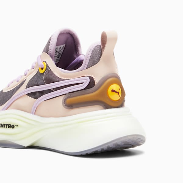 Tenis de entrenamiento para mujer PUMA x lemlem PWR NITRO™ SQD, Rose Quartz-Yellow Sizzle-Frozen Grape, extralarge