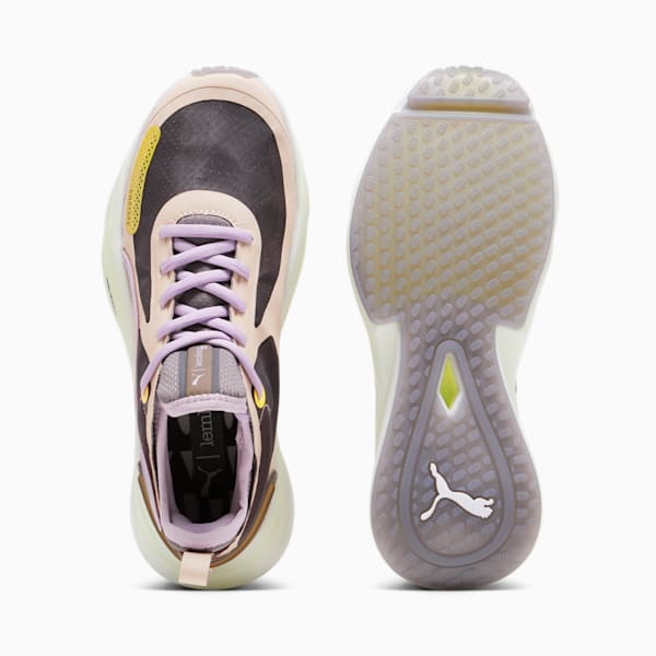 Tenis de entrenamiento para mujer PUMA x lemlem PWR NITRO™ SQD, Rose Quartz-Yellow Sizzle-Frozen Grape, extralarge