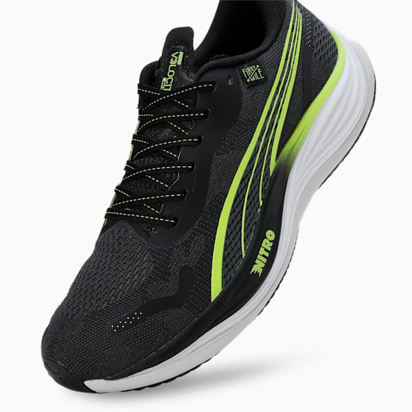 Velocity NITRO™ 3 Men's Running Shoes, PUMA Black-Mineral Gray-Lime Pow, extralarge-IND