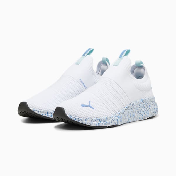 SOFTRIDE Pro Echo Slip Feline  Women's Running Shoe, PUMA White-Blue Skies, extralarge