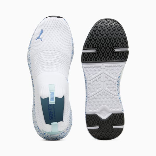 SOFTRIDE Pro Echo Slip Feline  Women's Running Shoe, PUMA White-Blue Skies, extralarge