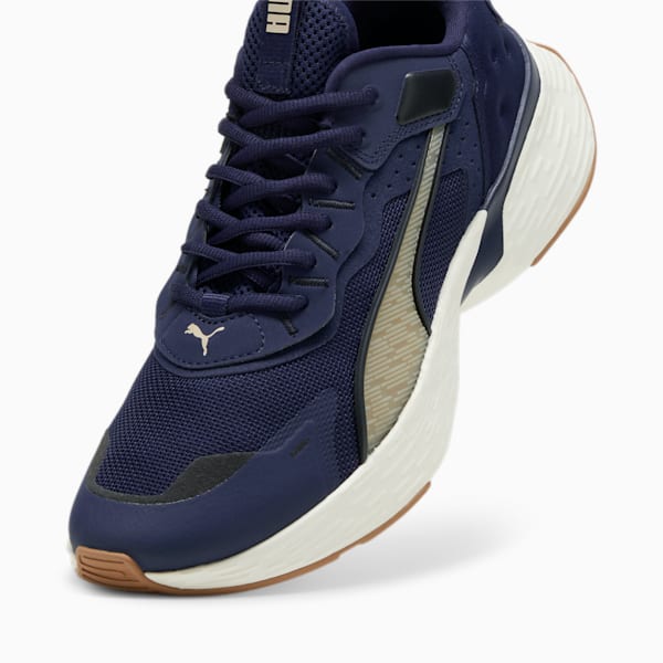 SOFTRIDE Sway Mesh Unisex Running Shoes, PUMA Navy-Warm White-Putty-PUMA Black, extralarge-IND