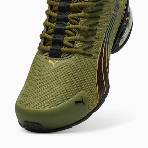Voltaic Evo Running Shoe, Olive Green-PUMA Black-Clementine, extralarge
