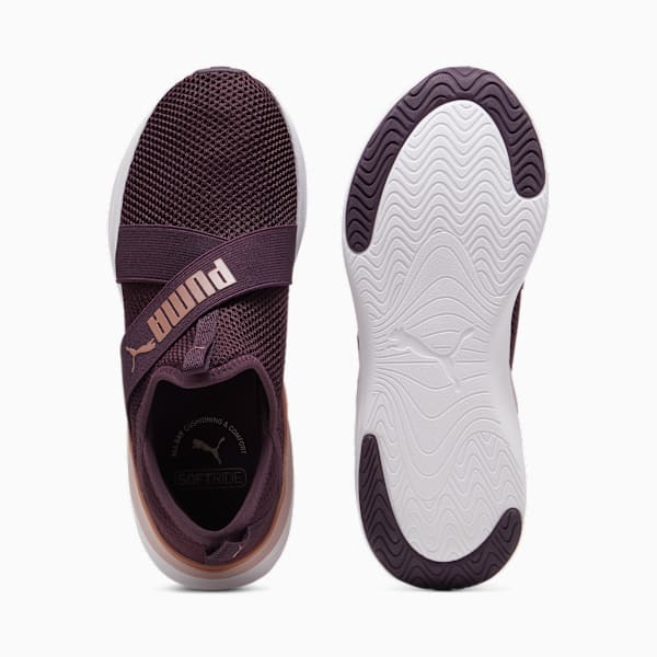 Tenis de running para mujer SOFTRIDE Harmony Slip-On, Midnight Plum-Rose Gold-Mauve Mist, extralarge