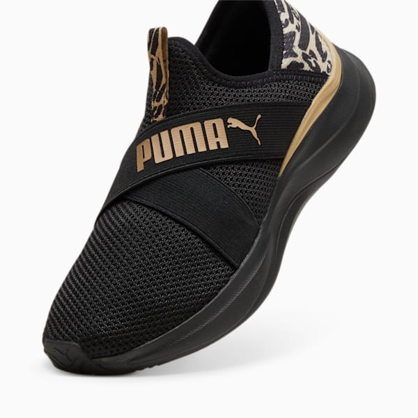 SOFTRIDE Harmony Feline Women's Slip-On Shoes, PUMA Black-PUMA Gold, extralarge-IND