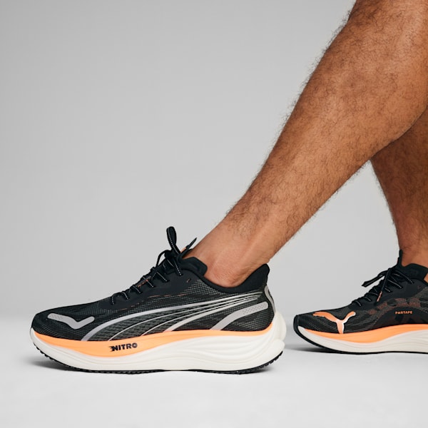 メンズ ヴェロシティ ニトロ 3 ワイド ランニングシューズ, PUMA Black-PUMA Silver-Neon Citrus, extralarge-JPN