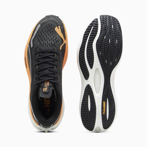 Velocity NITRO™ Men's Wide Running Shoes, PUMA Black-PUMA Silver-Neon Citrus, extralarge