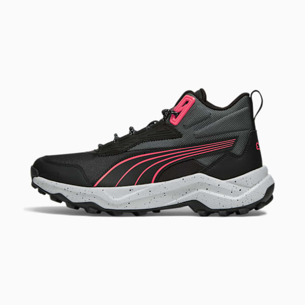 Obstruct Pro Mid Women's Running Shoes, PUMA Black-Cool Dark Gray-Fire Orchid, extralarge