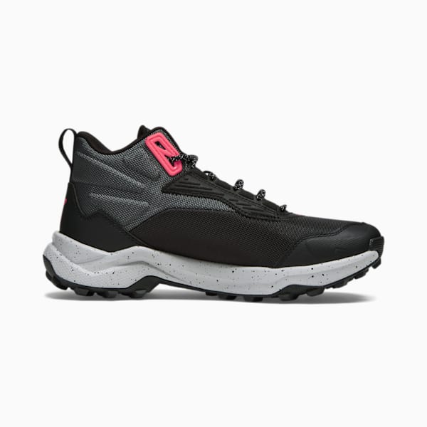 Zapatos para correr Obstruct Pro Mid para mujer, PUMA Black-Cool Dark Gray-Fire Orchid, extralarge