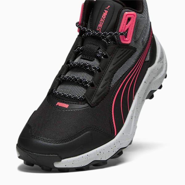 Zapatos para correr Obstruct Pro Mid para mujer, PUMA Black-Cool Dark Gray-Fire Orchid, extralarge