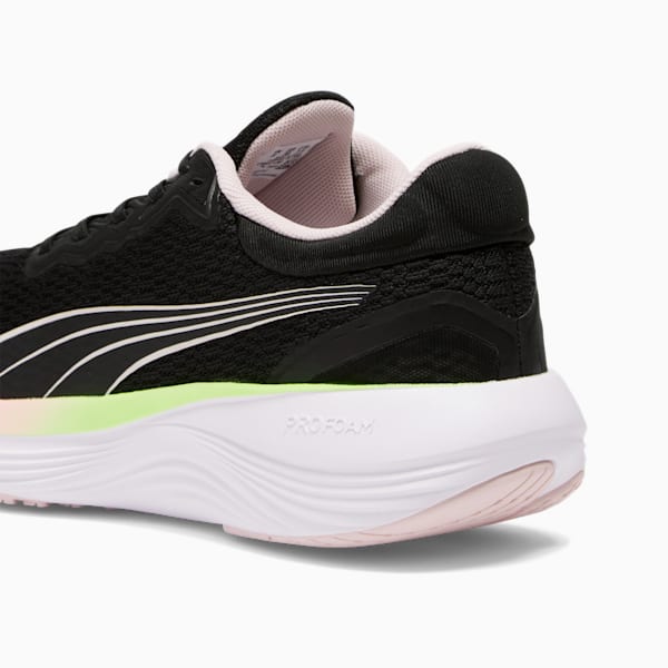 Zapatos para correr Scend Pro para mujer, PUMA Black-Frosty Pink-Speed Green-PUMA White, extralarge