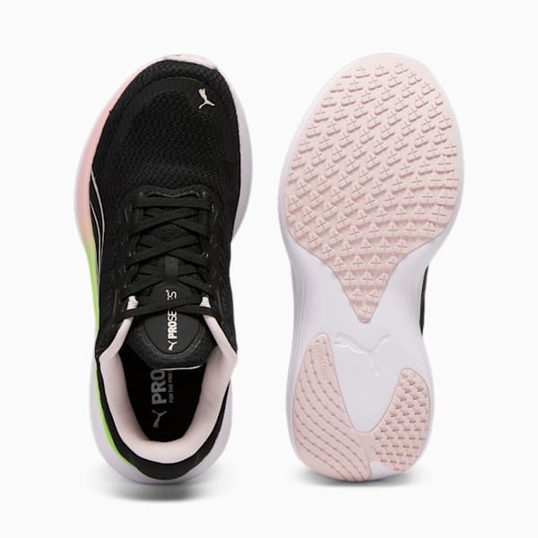 Zapatos para correr Scend Pro para mujer, PUMA Black-Frosty Pink-Speed Green-PUMA White, extralarge