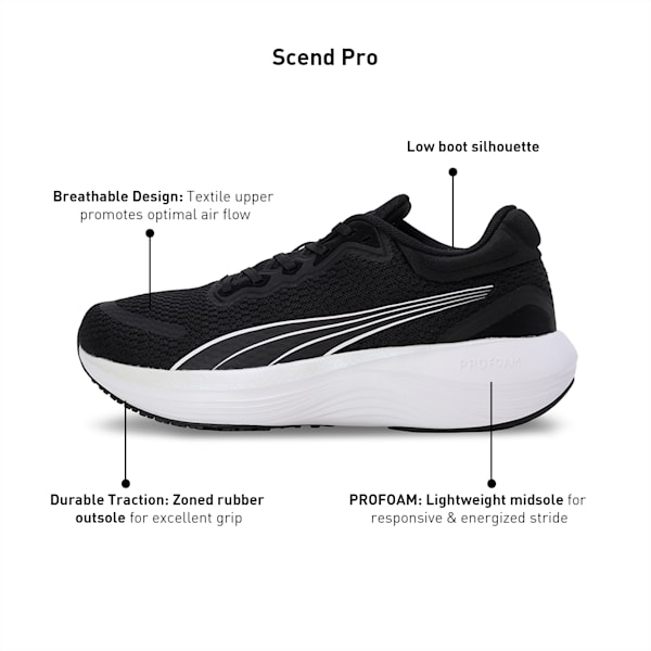 Scend Pro Women's Running Shoes, PUMA Black-Grape Mist, extralarge-IND