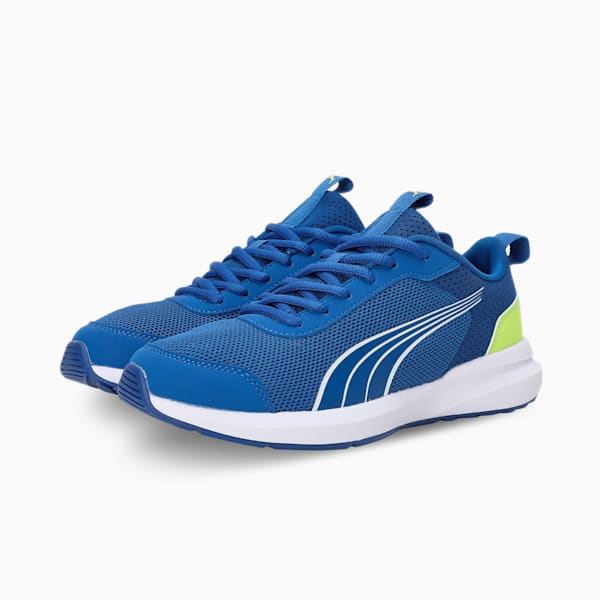 Kruz Profoam Youth Running Shoes, Cobalt Glaze-PUMA White-Lime Pow, extralarge-IND