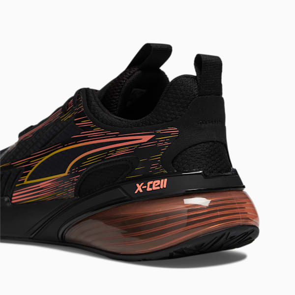 X-Cell Action Linear Men's Running Shoes, PUMA Black-Neon Sun, extralarge