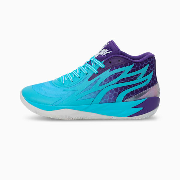 MB.02 Fade Basketball Shoes, Team Violet-PUMA White, extralarge-IND