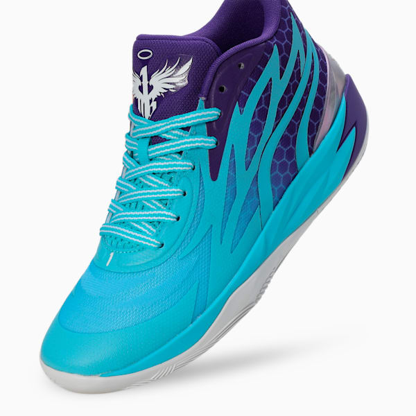 MB.02 Fade Basketball Shoes, Team Violet-PUMA White, extralarge-IND