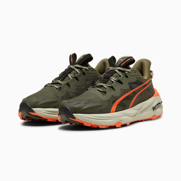 SEASONS Fast-Trac NITRO™ 3 Men's Trail Running Shoes, Dark Olive-Flame Flicker-Desert Dust, extralarge