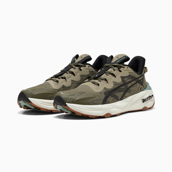 SEASONS Fast-Trac NITRO™ 3 Men's Trail Running Shoes, Loden Green-PUMA Black, extralarge