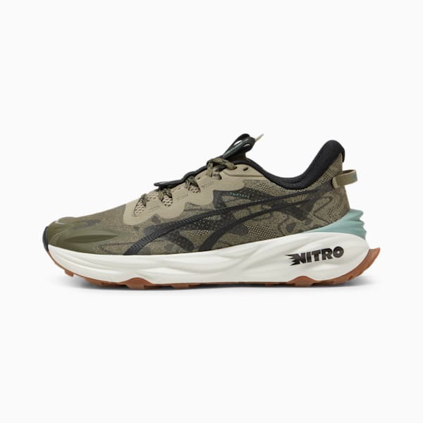 SEASONS Fast-Trac NITRO™ 3 Men's Trail Running Shoes, Loden Green-PUMA Black, extralarge