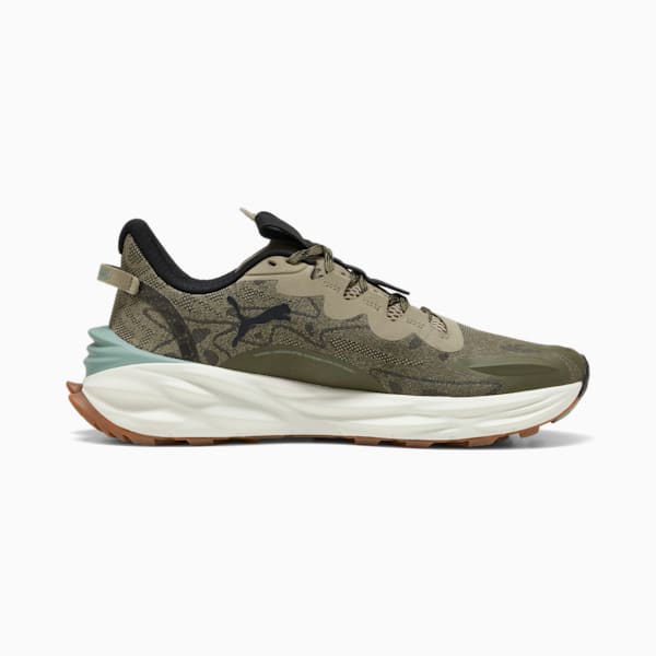 SEASONS Fast-Trac NITRO™ 3 Men's Trail Running Shoes, Loden Green-PUMA Black, extralarge