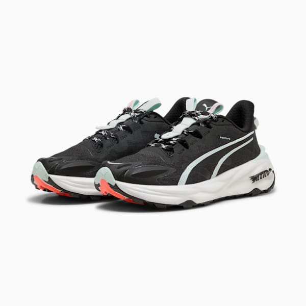 Tenis de running Mujer Fast-Trac NITRO 3, PUMA Black-Glowing Red-Peaceful Blue, extralarge