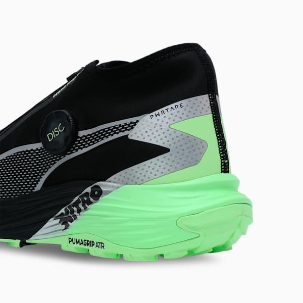 Voyage NITRO™ 3 Disc Men's Trail Running Shoes, PUMA Black-Puma Silver-Fizzy Apple, extralarge-IND