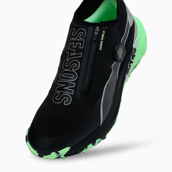 Voyage NITRO™ 3 Disc Men's Trail Running Shoes, PUMA Black-Puma Silver-Fizzy Apple, extralarge-IND