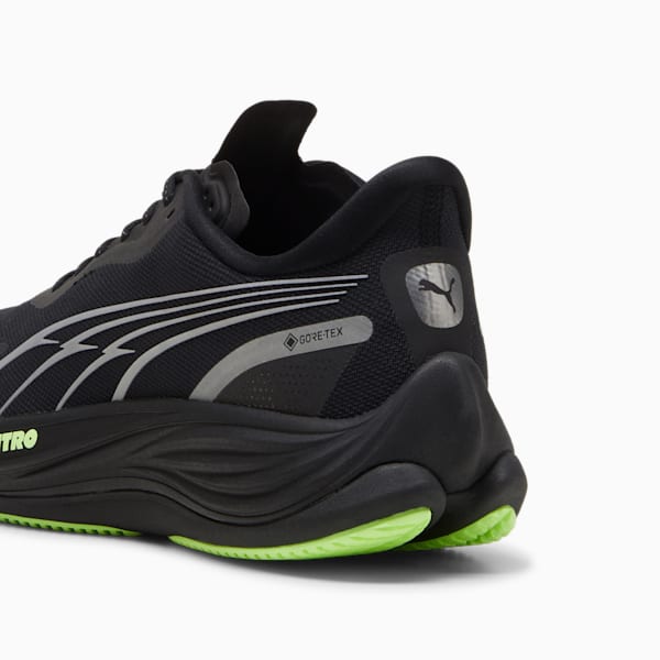 Velocity NITRO™ 3 GORE-TEX® Men's Running Shoes, PUMA Black-PUMA Silver-Fizzy Apple, extralarge
