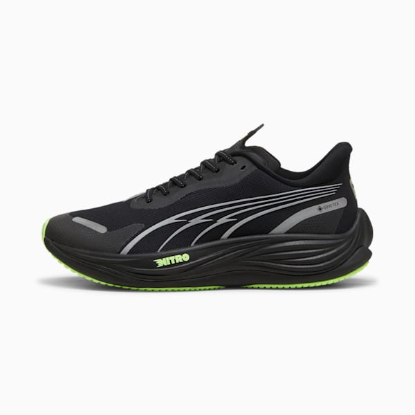 Velocity NITRO™ 3 GORE-TEX® Men's Running Shoes, PUMA Black-PUMA Silver-Fizzy Apple, extralarge