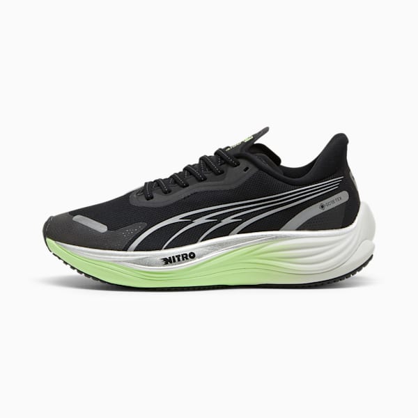 Tenis de correr Velocity NITRO™ 3 GTX para mujer, PUMA Black-PUMA Silver-Fizzy Apple, extralarge