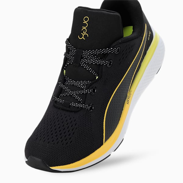SOFTRIDE Pro Echo one8 Unisex Running Shoes, PUMA Black-Yellow Blaze, extralarge-IND