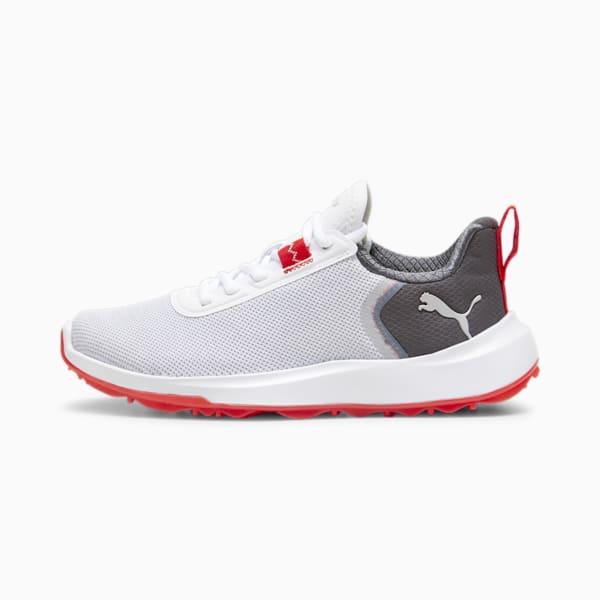 Fusion Crush Sport Golf Shoes Youth, PUMA White-Dark Coal, extralarge-GBR