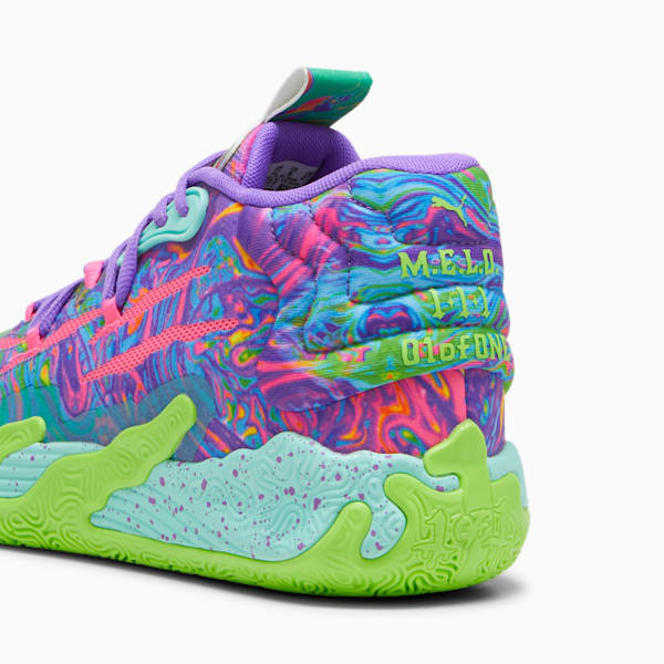 PUMA x LAMELO BALL MB.03 Be You Men's Basketball Shoes, Purple Glimmer-KNOCKOUT PINK-Green Gecko, extralarge