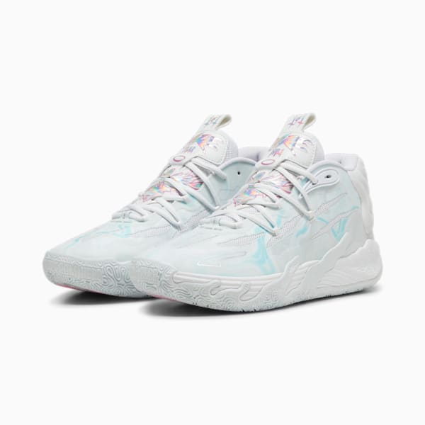 PUMA x LAMELO BALL MB.03 Iridescent Men's Basketball Shoes, PUMA White-Dewdrop, extralarge