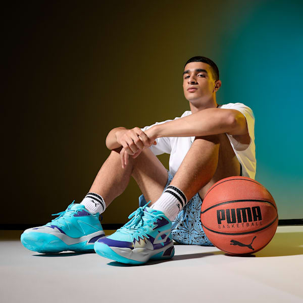 Genetics Basketball Shoes, Bright Aqua, extralarge-IND