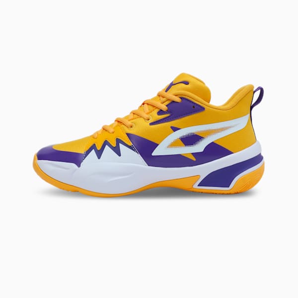 Genetics Basketball Shoes, Yellow Sizzle-PUMA White, extralarge-IND
